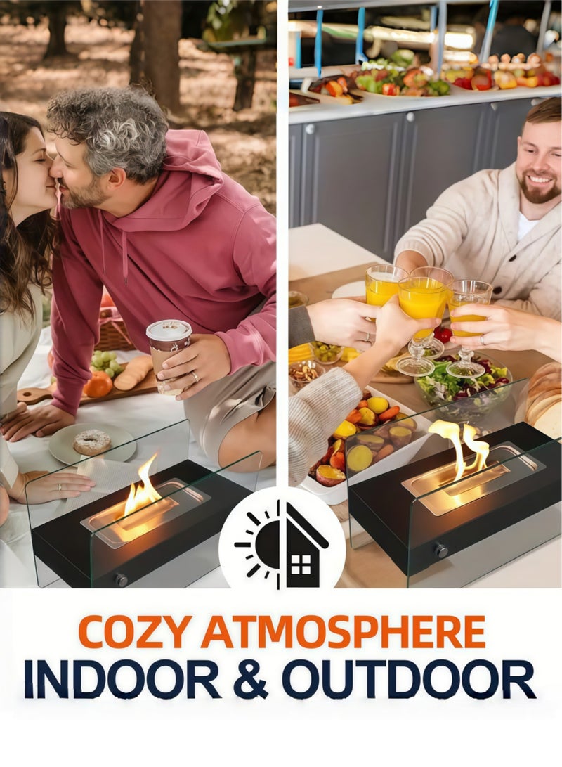 Portable Indoor & Outdoor Tabletop Fire Pit with Dancing Flames, Modern Design, and Robust Steel Base - Image 5